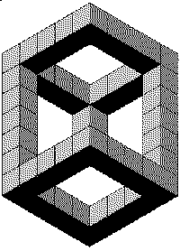 impossible block shape optical illusion