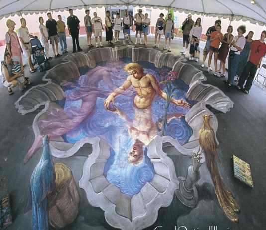 Sidewalk Chalk Artist- Etheral Pool of Water