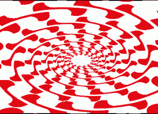 Spiral of coolness-red and white