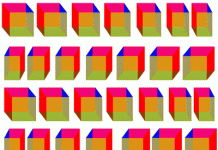 3D Color Cubes Optical Illusion Wallpaper